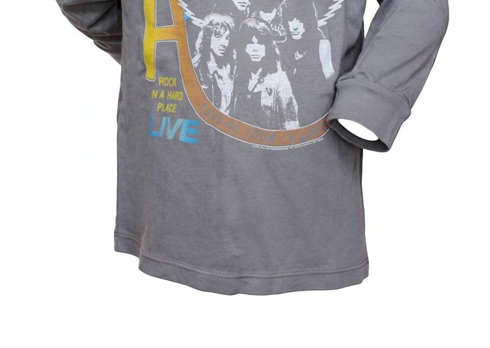 NEW JUNK FOOD kids aerosmith live graphic t-shirt in grey